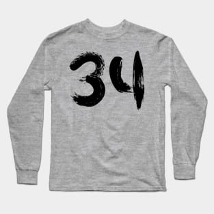 Number 34 Long Sleeve T-Shirt